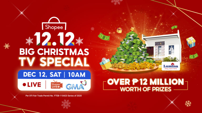 Get a Chance to Win Over ₱12 Million Worth of Prizes by Tuning in to Shopee’s 12.12 Big Christmas TV Special