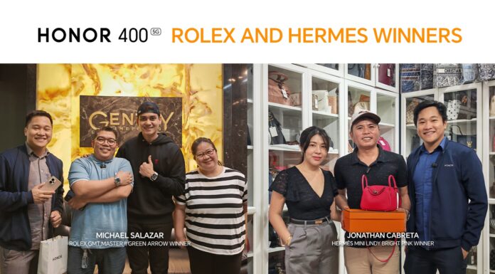 HONOR PH Awards Rolex Watch and Hermès Bag to Lucky HONOR 400 5G Pre-order Winners